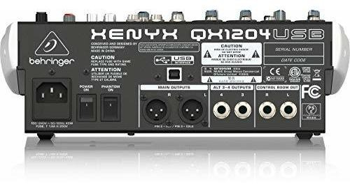 Behringer, Qx1204usb Premium 12 Entradas 2/2-bus Mezclador X