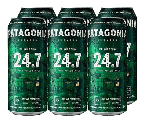 Imagen 1 de 10 de Patagonia 24.7 . Cerveza . 410ml X 6 - Tomate Algo® -