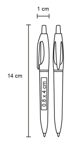 Imagen 5 de 10 de Pack De 10 Bolígrafos De Plástico Con Apariencia Metálica