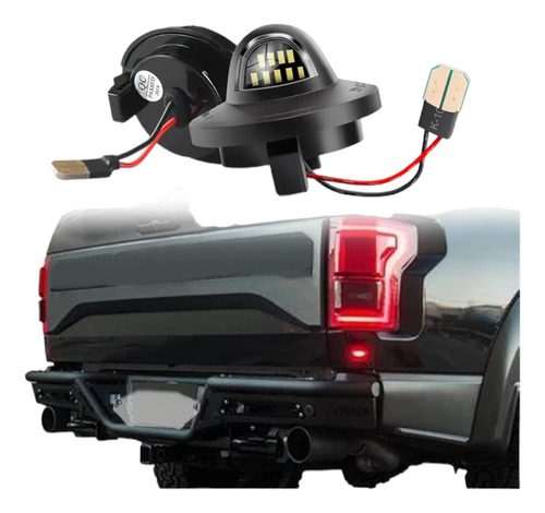 Set Lamparas Luz Placa Led Smd Ford F150 F250 F350 Blanco 6k