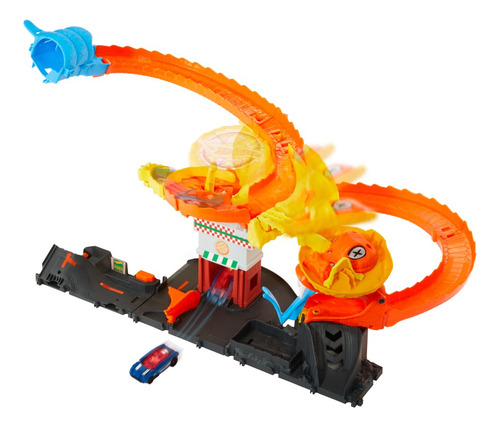 Mattel® Hot Wheels Pista Juguete Ataque De Cobra Vs Pizzería