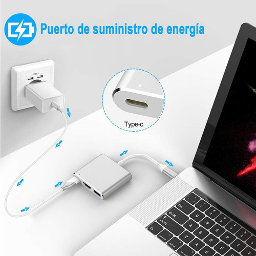 Imagen 7 de 10 de Adaptador Usb C Hub Dex Mode Mac Macbook Air Pro Hdmi 4k