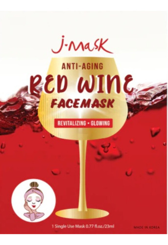 Mascarilla Facial Con Extracto De Vino Tinto J Mask