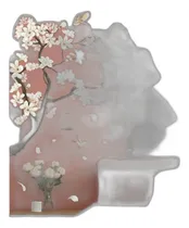 Comprar Vinilos Decorativos Estilo Chino Con Flores Blancas, Árbol N