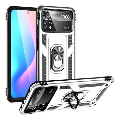 Funda Para  Xiaomi Poco X4 Pro 5g Shockproof Case + Cristal