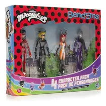 Comprar 4 Pack Miraculous Lady Bug Cat Noir Rena Rouge Hawk Bend-ems