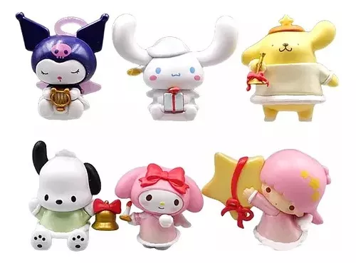 Set 6 Figuras Coleccion Sanrio Hello Kitty Kuromi My Melody