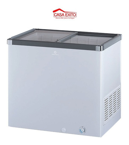Imagen 2 de 3 de Congelador Indurama Ci-300 Tapa De Vidrio Blanco Frost