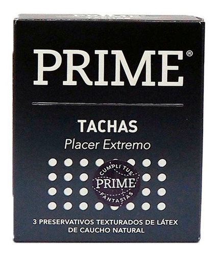 Prime Preservativos Con Tachas X 3 Unidades