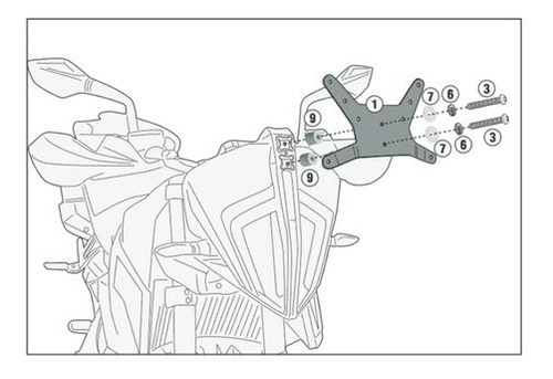 Kit Anclaje Especifico 7710dt 7710d Ktm 890 790 390 Givi