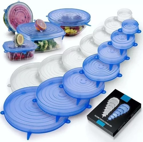 Tapas De Silicona Multiusos - Alimentos Recipientes Set 6 Pc