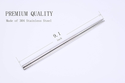 Palillos De Acero Inoxidable 304 Reutilizables