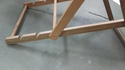 Imagen 4 de 6 de Combo 2 Reposeras Plegables Madera Y Mesa Baja Eucalipto
