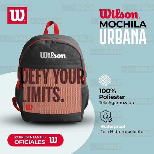 Imagen 5 de 9 de Mochila Wilson Original Premium Deportes Gym Urbana Color