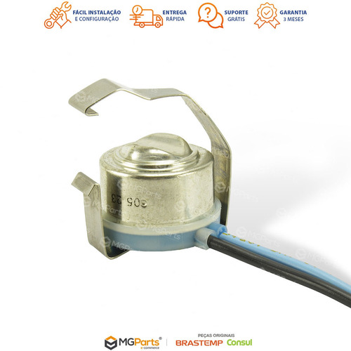 Kit Termostato Bimetal Sensor 10k Geladeira Brastemp Consul