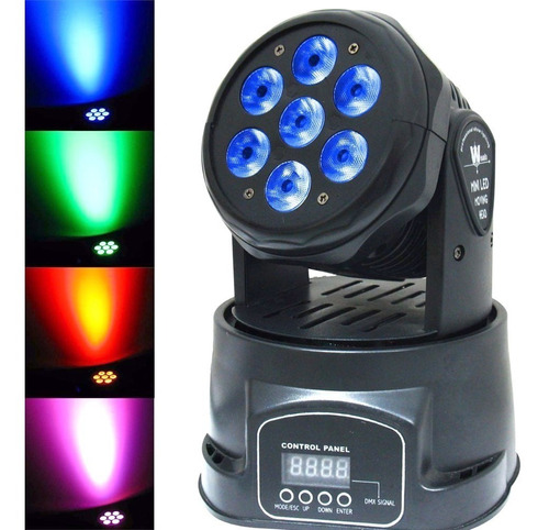 Cabezal Móvil Robotico 7 Led Rgb