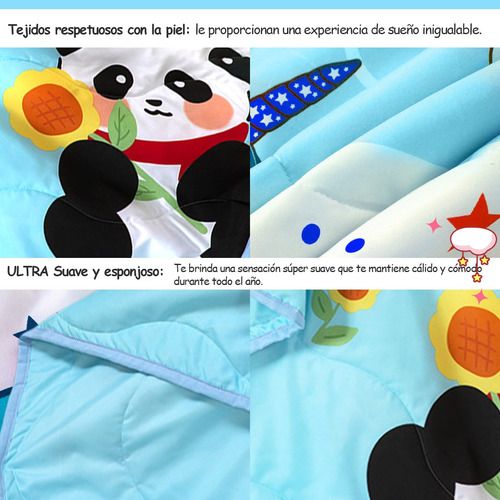 Manta Infantil De Dibujos Animados Colcha Infantil Verano Animal Print Panda