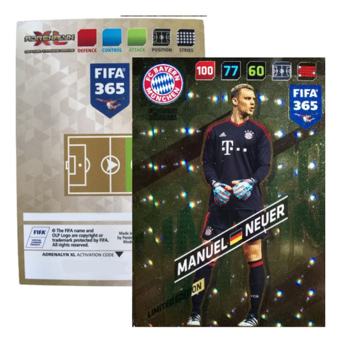 Tarjeta Límited Edition Manuel Neuer Fifa 2018 Panini