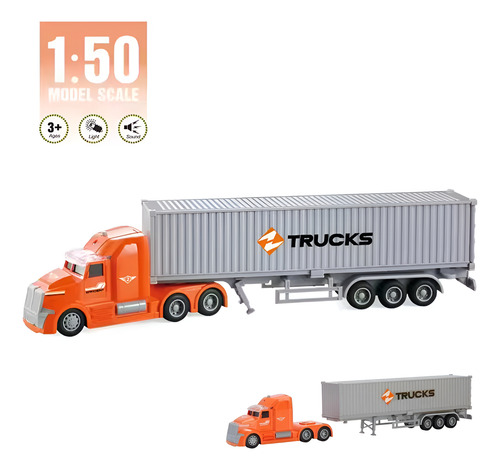 Camion Juguete Contenedor Container Truck Con Luz Y Sonido