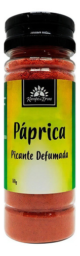 Páprica Picante Defumada Natural Kampo De Ervas Frasco 80g