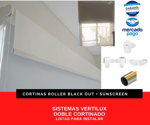 Cortinas Roller Sistema Doble Black Out-sunscreen