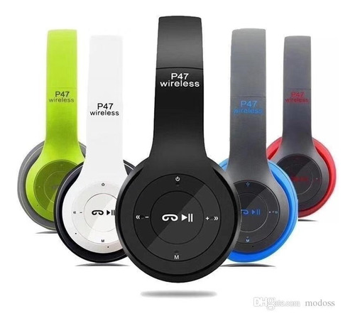 Auriculares Bluetooth P47 Inalámbricos Micro Sd Colores