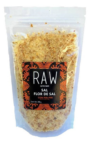 Flor De Sal Raw Con Piri Piri, Saco De Plástico 200gr