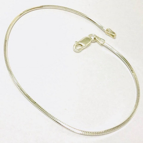 Ps 103 Pulsera Cola De Raton Cuadrado De Plata 925 19cm