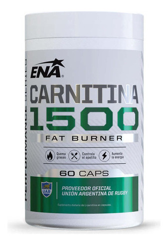 Carnitina 1500 Ena . 60 Caps. Sabor Sin Sabor