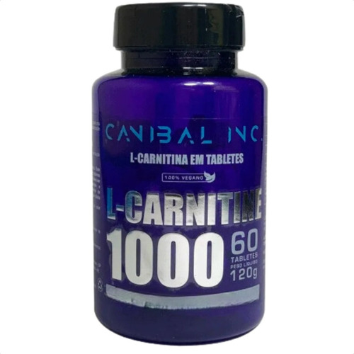 L-carnitina 60 Tabs 100% Vegano Sem Gluten 120g Canibal Inc