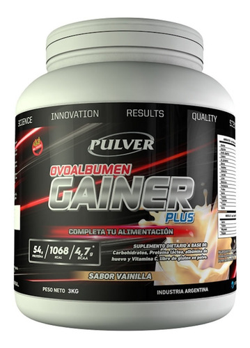 Whey Gainer Pulver 3 Kg S/ Tacc Ganador Peso Carbos Proteína