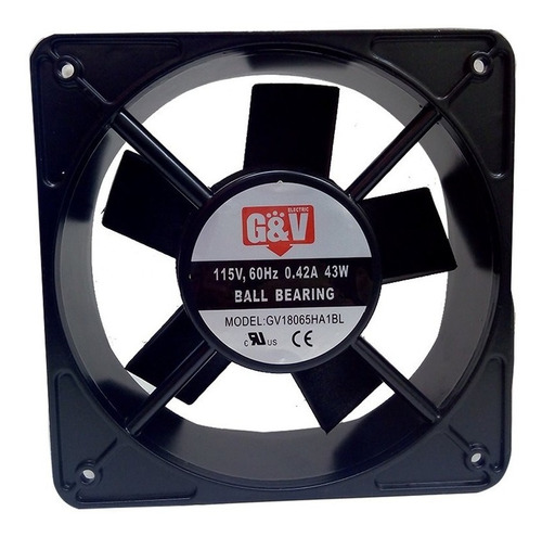 Ventilador Axial Cuadrado 180x180x65mm 115 Vac ( 53088 )