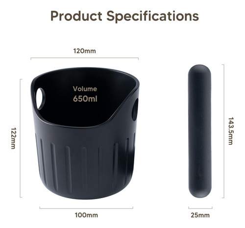 650ml Coffee Knock Box Coffee Grounds Knock Box Knockbox