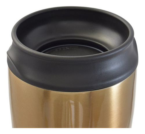 Termo Acero Válvula Antiderrames 470ml Cobre Wallis Color Cobre Metalico
