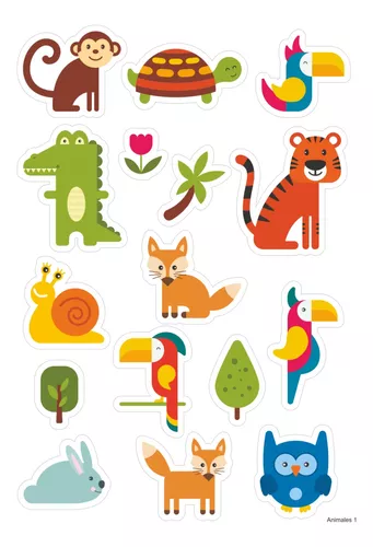 Combo 8 Planchas De Stickers Infantiles Para Nenes - $ 4.000,5