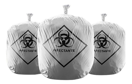 Imagem 2 de 2 de Saco Lixo Hospitalar Infectante 100 Litros 75x105cm 100un