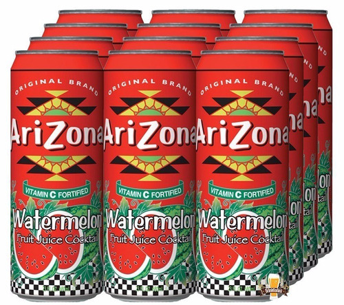 Arizona Watermelon  Suco De Melancia - Kit 12 Unidades 340ml