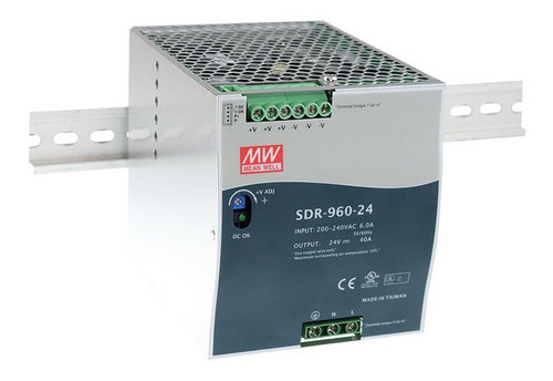 Fuente De Poder Mean Well Sdr-960-24 Riel Din 24vdc 960w 40a