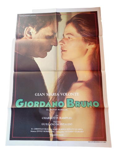 Antiguo Afiche Cine - Giordano Bruno *