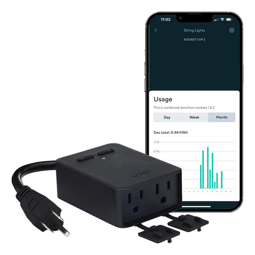 Wyze Wlppo1-1 - Enchufe Inteligente Con Doble Toma