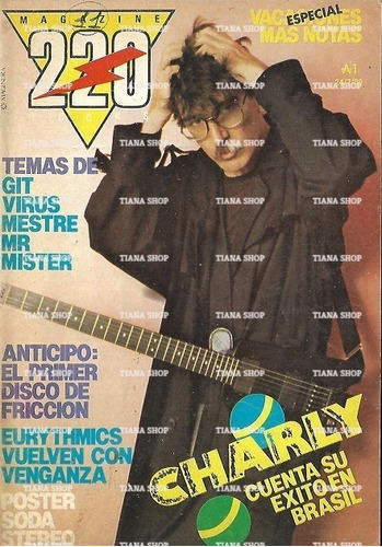 Magazine 220 Rock_n 11_1986_charly Garcia_poster Soda Stereo