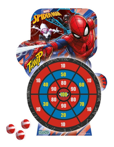 Spiderman Tiro Al Blanco Target Balls 3 Pelotas Ditoys
