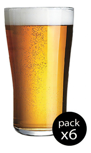Vaso Cervecero Ultimate 57 Cl Arcoroc X6 Color Transparente