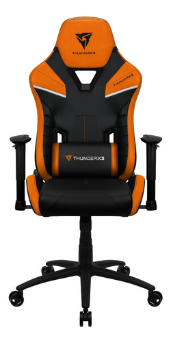 Silla de escritorio ThunderX3 TC5 gamer ergonómica  tiger orange con tapizado de cuero sintético