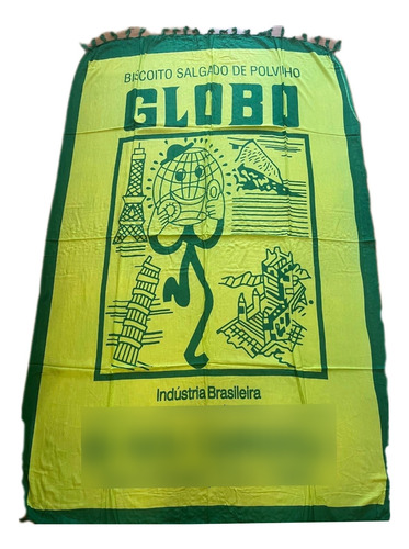 Canga Do Biscoito Globo, 100% Viscose, Alta Qualidade Verde Grande Lisa