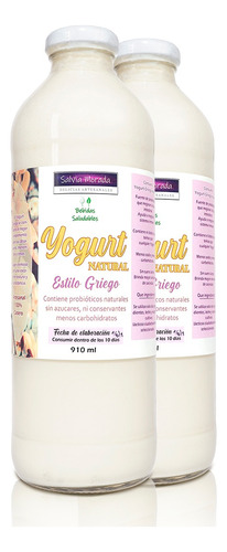 Yogurt Griego Natural Sin Azúcar Pack 2 Und - 910ml C/u
