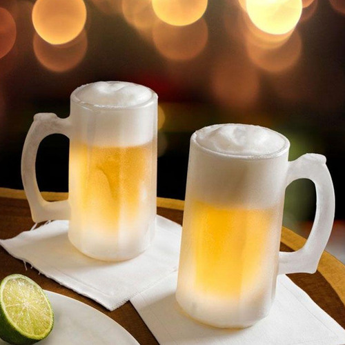 Kit 12 Caneca Para Bar Chopp Cerveja C/ Alça 370ml Zero Grau