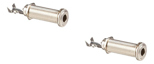 Par De Conectores Switchcraft Jack Plug Trs Rosca Larga 152b Color Plateado