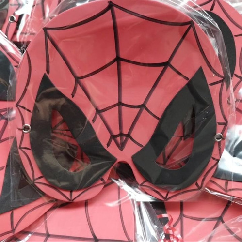 Máscara En Goma Eva Hombre Araña X10 Unidades Variado Mascara