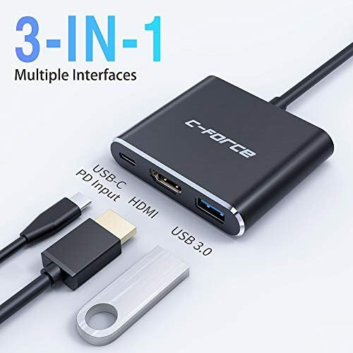 C-force Hdmi Usb C Hub Adaptador Para Nintendo Switch, Cable